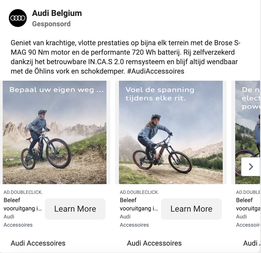 Audi Belgium advertentie