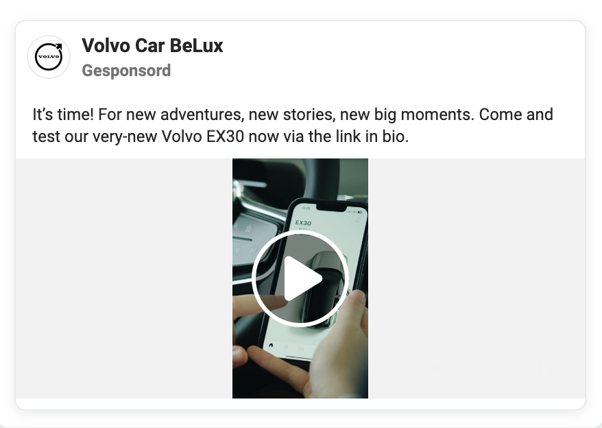 Volvo Car Belux advertentie